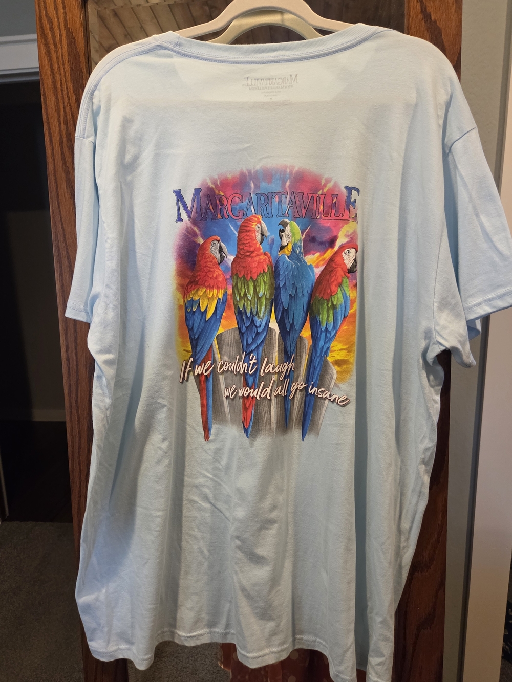 Margaritaville Men’s Light Blue Parrot Graphic Tee